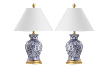 Xia 21" Ceramic/Iron Classic Modern LED Table Lamp - JONATHAN Y